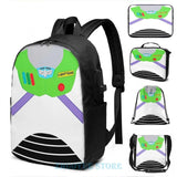 Buzz Lightyear Suit USB Charge Backpack Men School Bags Women Bag Travel Laptop