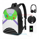 Buzz Lightyear Suit USB Charge Backpack Men School Bags Women Bag Travel Laptop