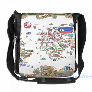 Funny World Map USB Charge Backpack Men Women Travel Laptop Bag