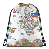 Funny World Map USB Charge Backpack Men Women Travel Laptop Bag