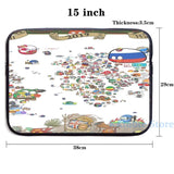 Funny World Map USB Charge Backpack Men Women Travel Laptop Bag