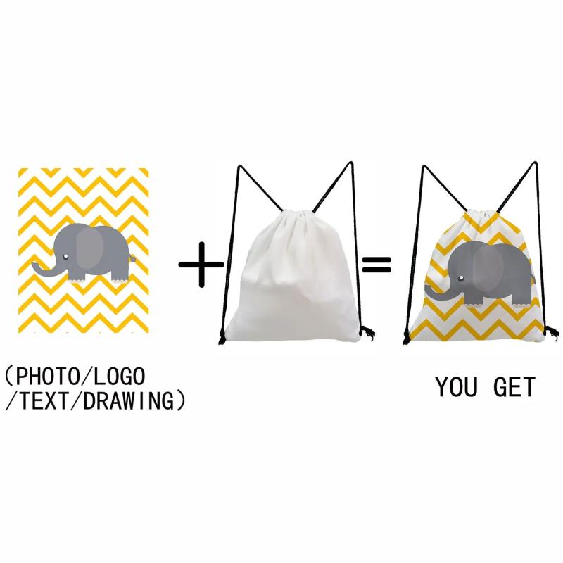 Animal Drawstring Pocket Printed High Casual Backpacks for Students