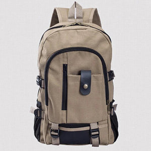 Men's Canvas Backpack Large-capacity Schoolbag Casual Travel Sport Bag