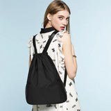 Women Sports Drawstring Bags Portable Fitness Backpack Waterproof Gym Bag
