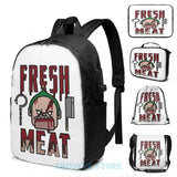 Funny Pudge Butcher Dota 2 VALVE SHIRT USB Charge Backpack