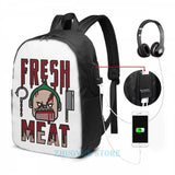 Funny Pudge Butcher Dota 2 VALVE SHIRT USB Charge Backpack