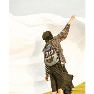 Vintage Nylon Monkey Backpack Shoulder Bag Softback