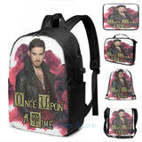 Funny Graphic Once Upon A Time Captain Hook USB Charge Backpack