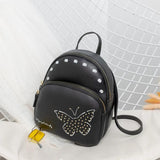Solid Mini Backpack Casual Small Bags For Women Girls All-match Bags