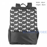 Funny West Highland Terrier Silhouette Graphic Print Shoulder Bag