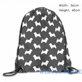 Funny West Highland Terrier Silhouette Graphic Print Shoulder Bag