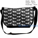 Funny West Highland Terrier Silhouette Graphic Print Shoulder Bag