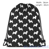 Funny West Highland Terrier Silhouette Graphic Print Shoulder Bag