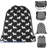 Funny West Highland Terrier Silhouette Graphic Print Shoulder Bag