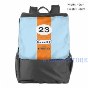 Gulf Oil Racing Graphic Print Shoulder Bag for Men Women
