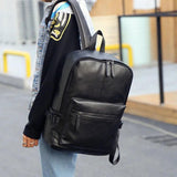 Men's Business Backpack Soft Leather Women's Bag