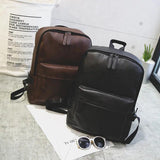 Men's Business Backpack Soft Leather Women's Bag