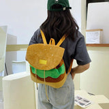 Canvas Mini Small Backpack Badge Girl Backpack