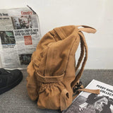 Vintage Casual Backpack Women Travel Bag High Capacity Solid Women's Backpack