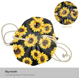 3D Dog Print Mini Backpack Drawstring Bag Women Men Travel Softback