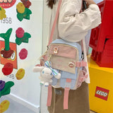 Waterproof Canvas Small Mini Backpack For Women Travel School Bag