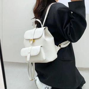 Vintage Leather Backpack Women School Bags Small Real Cow Skin