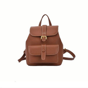 Vintage Leather Backpack Women School Bags Small Real Cow Skin