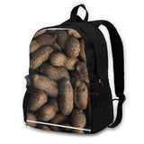 Student School Laptop Backpack Nuts Texture