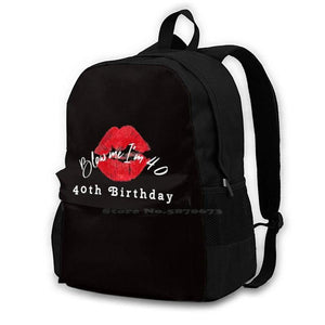Naughty 40Th Birthday Large Capacity Backpack Laptop Travel Bags