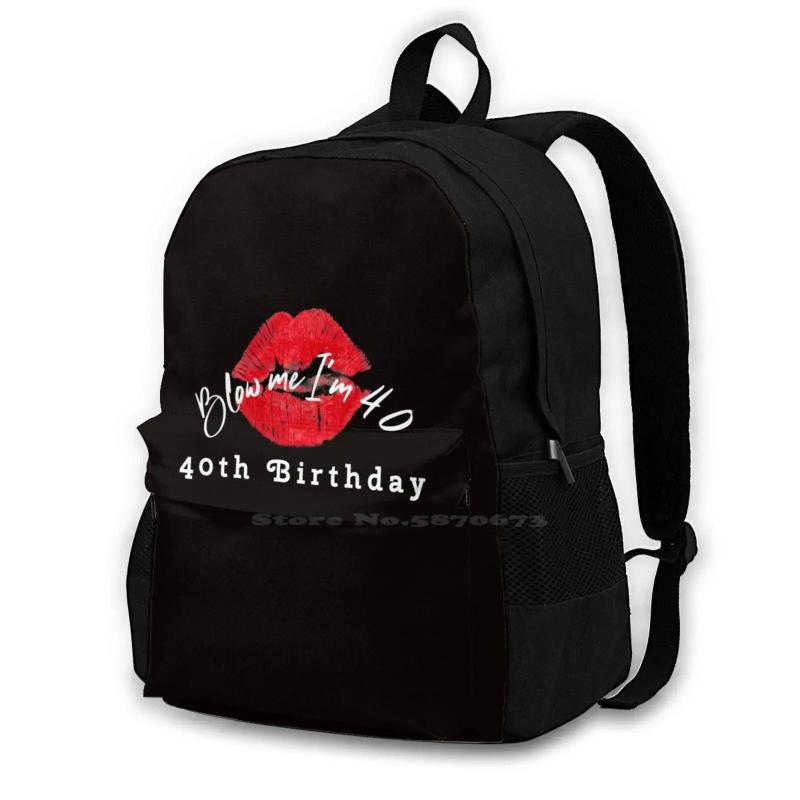 Naughty 40Th Birthday Large Capacity Backpack Laptop Travel Bags