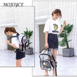 Solid PVC Backpack Large Capacity Handbag for Girls