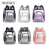Solid PVC Backpack Large Capacity Handbag for Girls