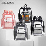 Solid PVC Backpack Large Capacity Handbag for Girls