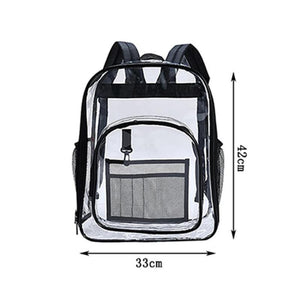 Solid PVC Backpack Large Capacity Handbag for Girls