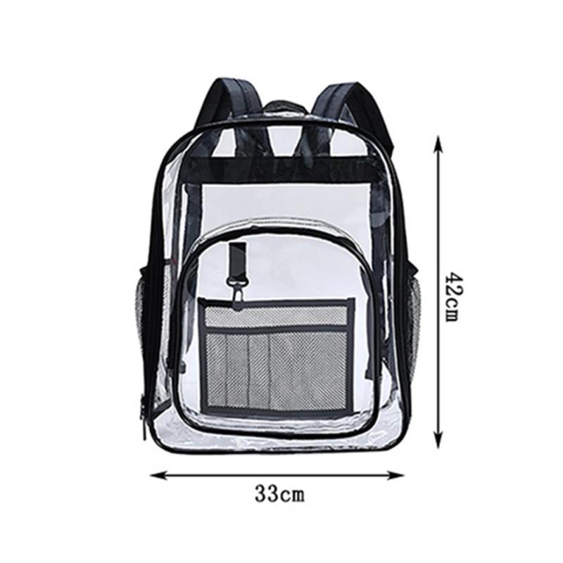 Solid PVC Backpack Large Capacity Handbag for Girls