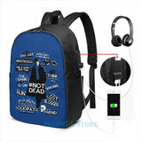 Sherlock Quotes USB Charge Backpack Travel Bag School