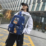 Waterproof Purple Women Backpack Preppy Travel Rucksack Fancy School Bag