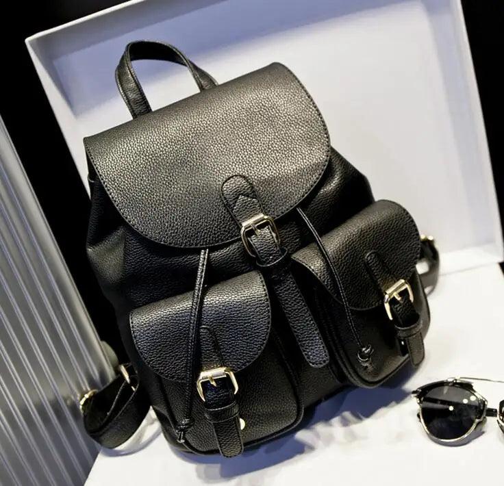 ETN BAG 081016 Lady Leather Backpack Casual Travel Bag