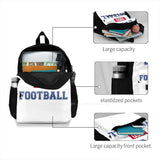 Lyon Football Athletic College Style Gray School Bag Backpack