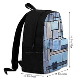 Mondrian Composition No 9 3D Print Backpack Dutch Oil Fine Painter