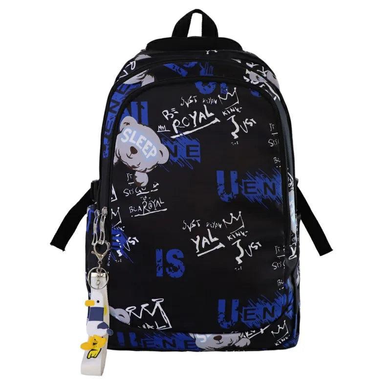 Nylon College Backpack Travel Bag Men Women School Student Laptop