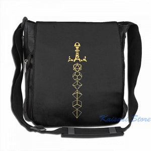 Graphic Dice Set Sword RPG Gaming USB Charge Backpack Men Women School Travel Ba