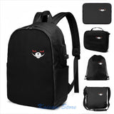 Monokuma USB Charge Backpack School Travel Laptop Bag