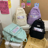 Lady Book Bag Teen Laptop Female College Backpack Women Transparent