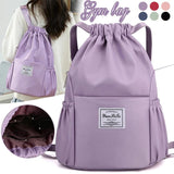 Drawstring Backpack Lightweight Oxford Cloth Shoulders Bag