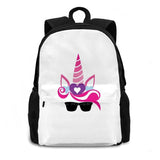 Unicorn Laptop Backpack Sweet Pink Heart Flower