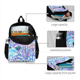 Ocean Summer Purple Seashell Backpacks For Men Women Teenagers