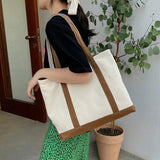Monogrammed Boat Tote Personalized Canvas Bag Embroidered Na