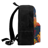 Monstera Sunset Silhouette Print Backpack