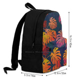 Monstera Sunset Silhouette Print Backpack